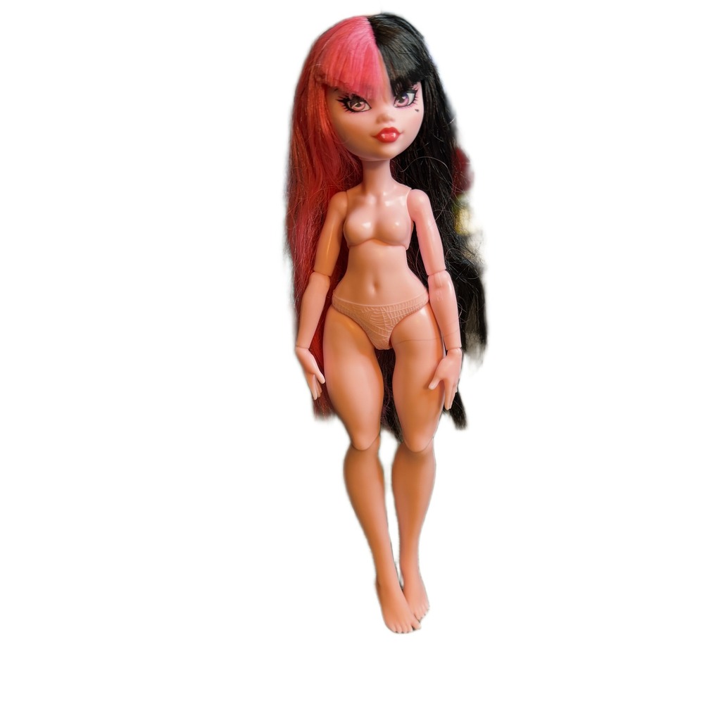 Monster High G3 Core Refresh Draculaura Nude Doll Mattel 2023 Pink Black Hair